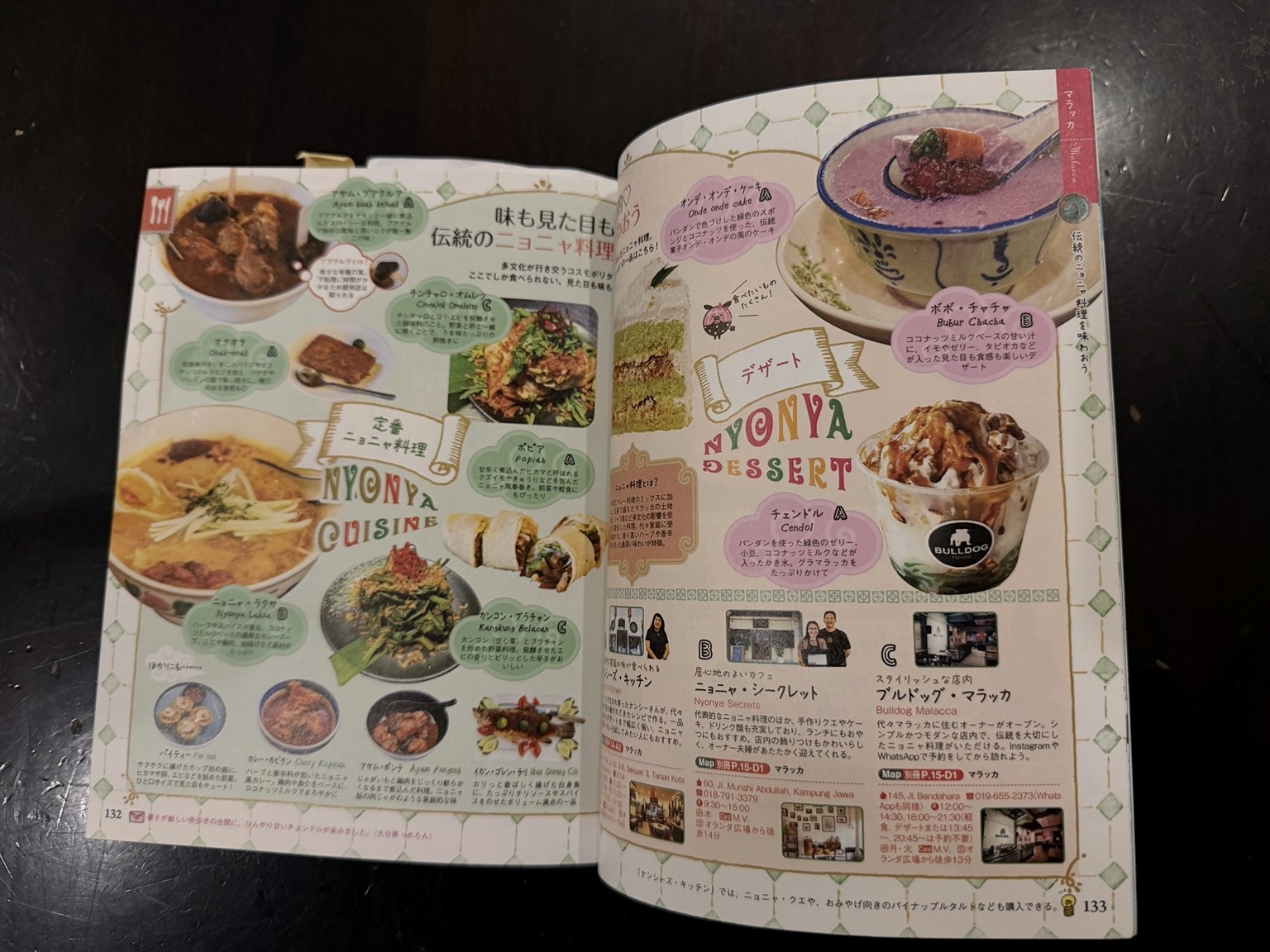 Nyonya Secrets featured inside a Japanese travel guide